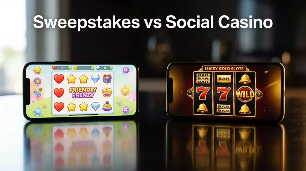 Comparison between sweepstakes casinos and social casinos